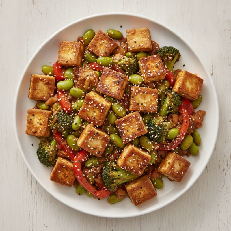 Sesame Tofu Stir-Fry