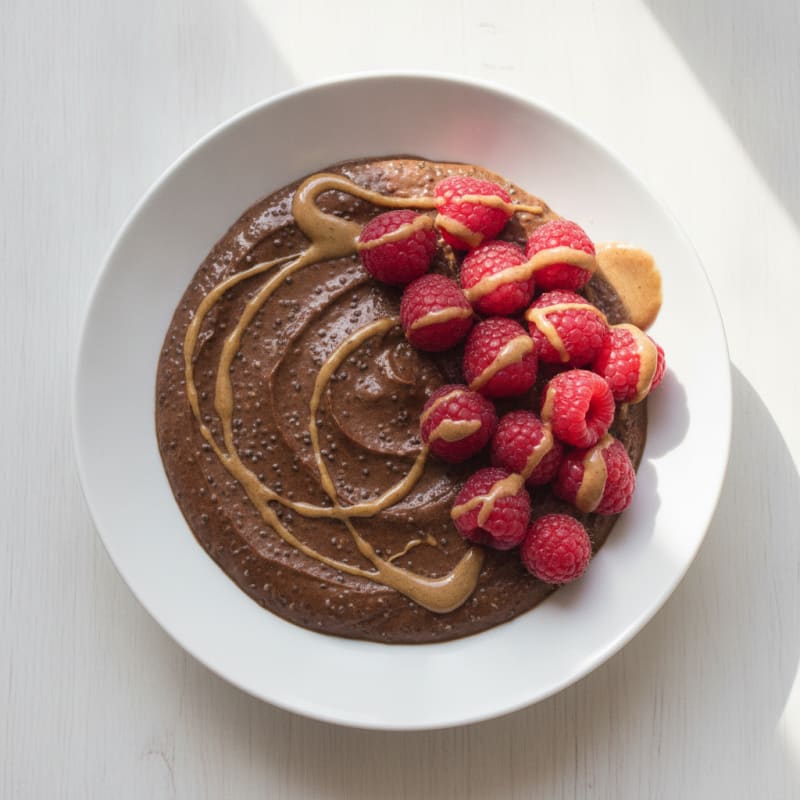 Chocolate Protein Pudding with Chia Seeds