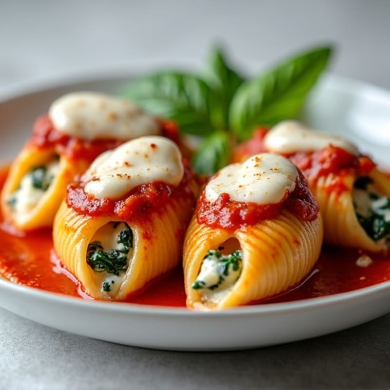Baked Spinach and Ricotta Stuffed Shells