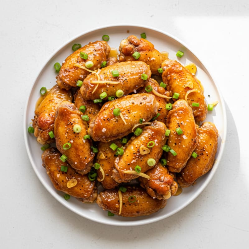 Crispy Honey-Garlic Chicken Wings