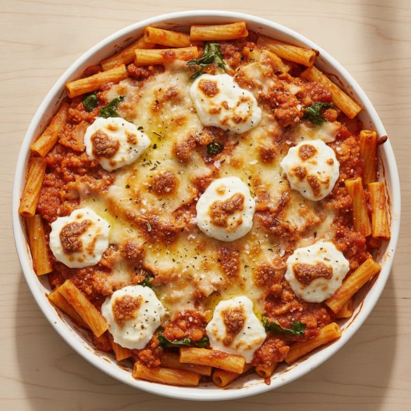 Classic Baked Ziti with Ricotta