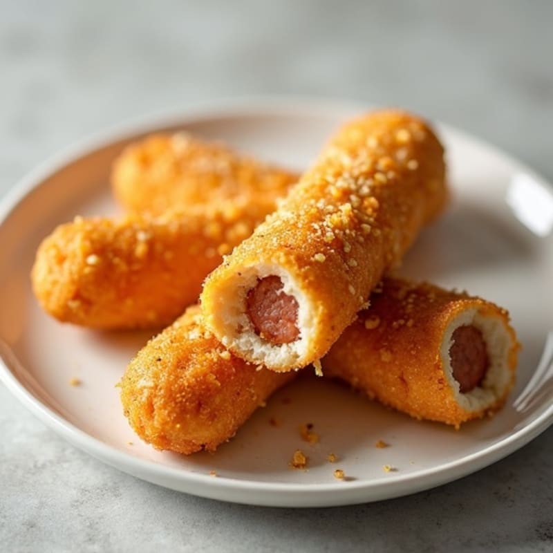 Crispy Baked Chicken Sausage Corn Dogs