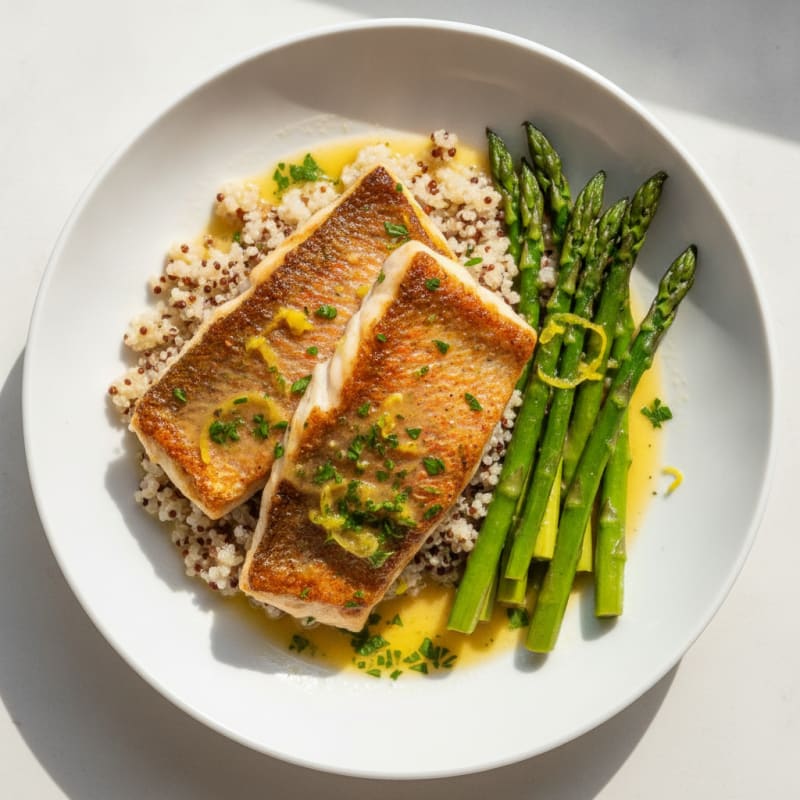 Pan-Seared Red Snapper with Lemon-Herb Sauce