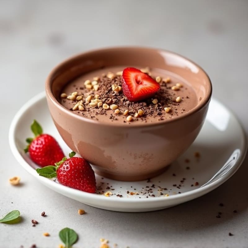 Silky Chocolate Protein Mousse with Chia Seeds