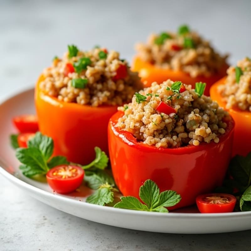 Hearty Ground Turkey Stuffed Bell Peppers