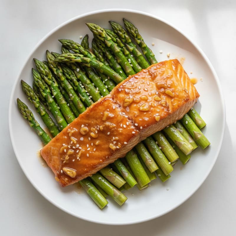 Teriyaki Glazed Salmon with Roasted Asparagus