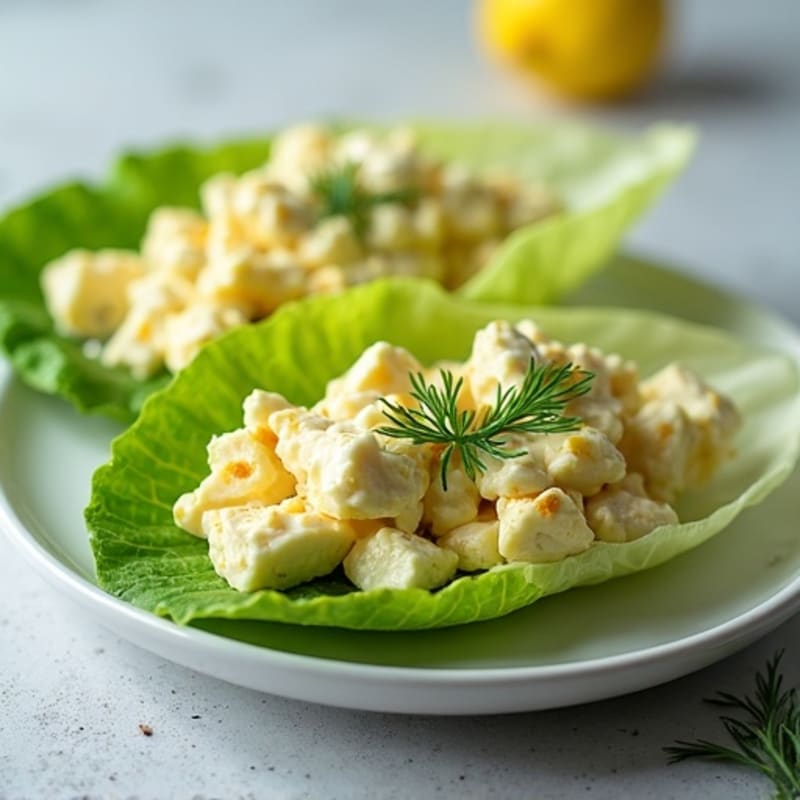 Creamy Dill Egg Salad Lettuce Wraps