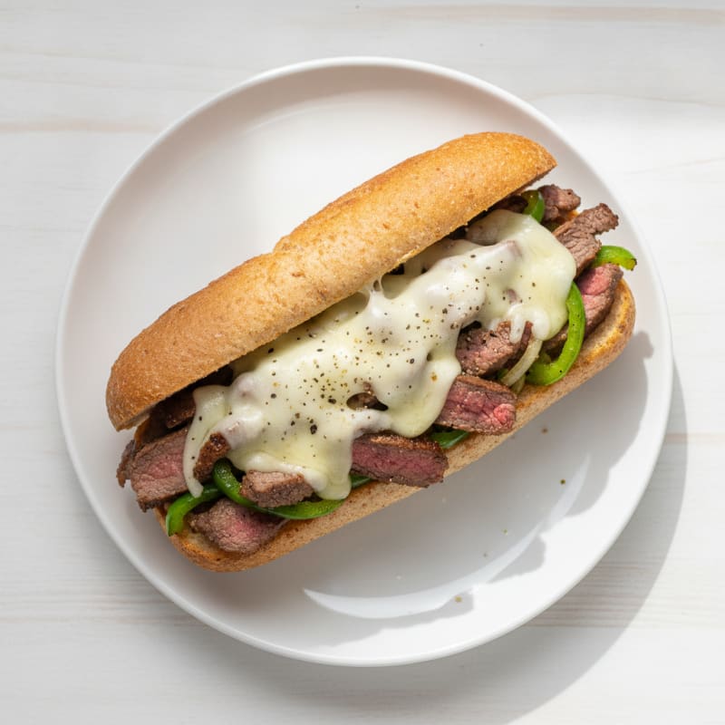 Classic Philly Cheesesteak Sandwich