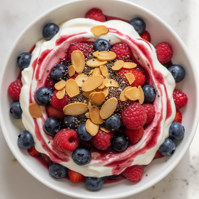 Creamy Greek Yogurt Protein Parfait with Mixed Berries