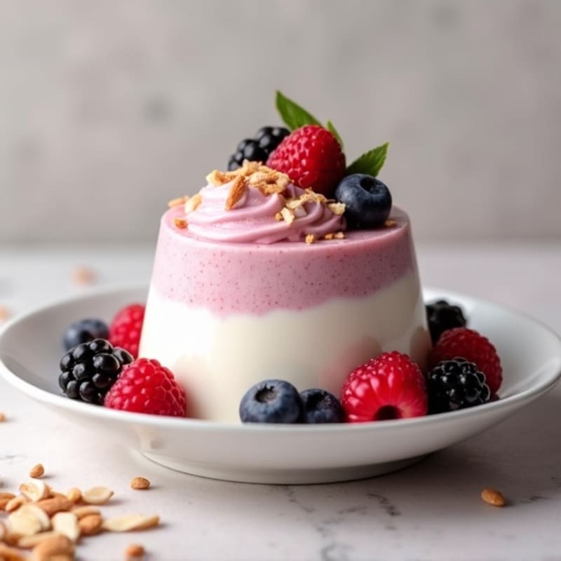 Greek Yogurt Protein Mousse with Berries