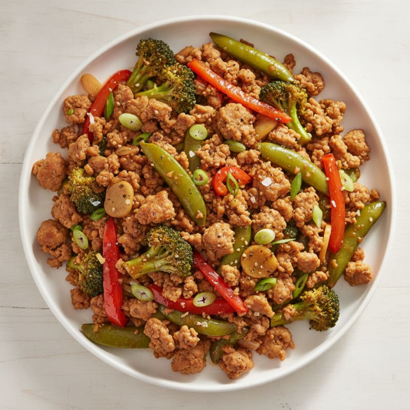 Ginger-Garlic Ground Turkey Stir-Fry