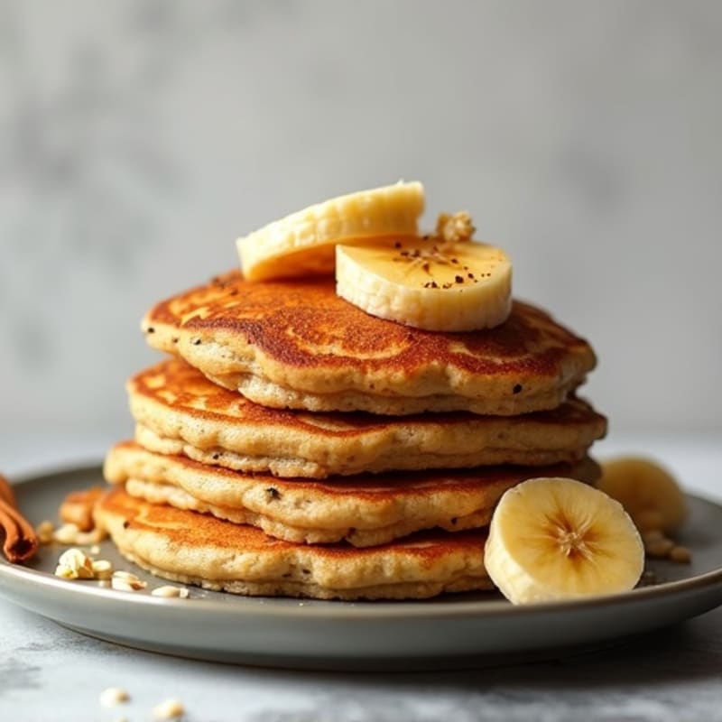 Protein-Packed Caramelized Banana Oat Pancakes