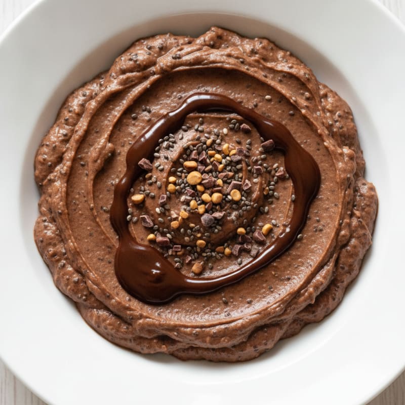 Creamy Chocolate Protein Pudding with Chia Seeds