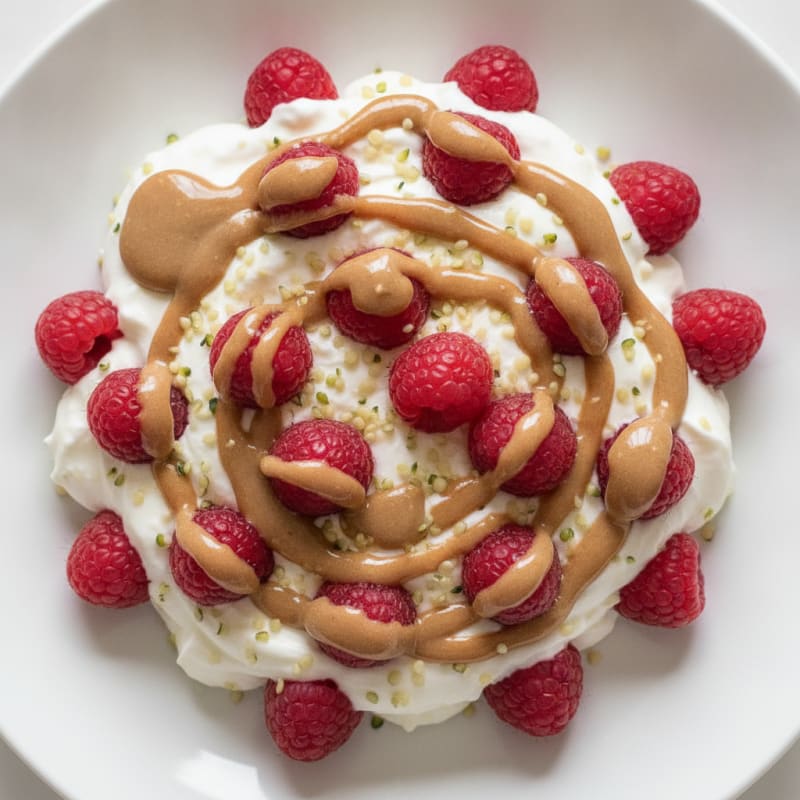 Greek Yogurt Protein Parfait with Almond Butter and Berries