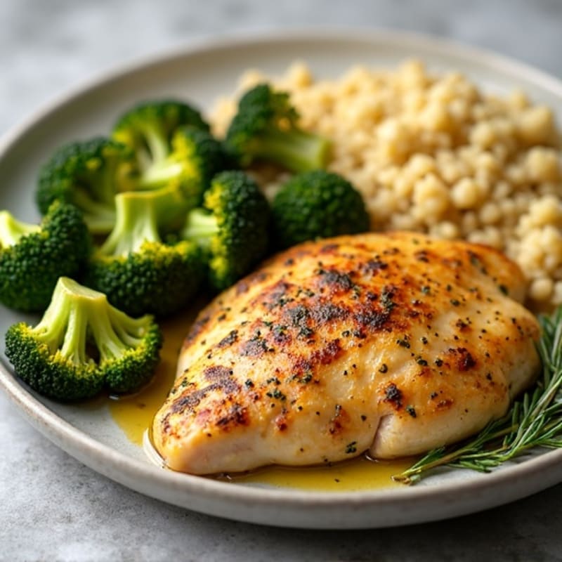 Sheet Pan Lemon-Herb Roasted Chicken with Crispy Broccoli