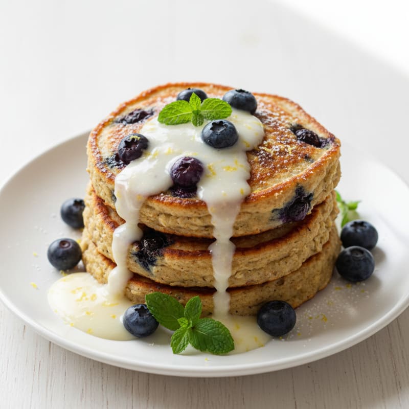 Blueberry Ricotta Pancakes with Lemon Zest