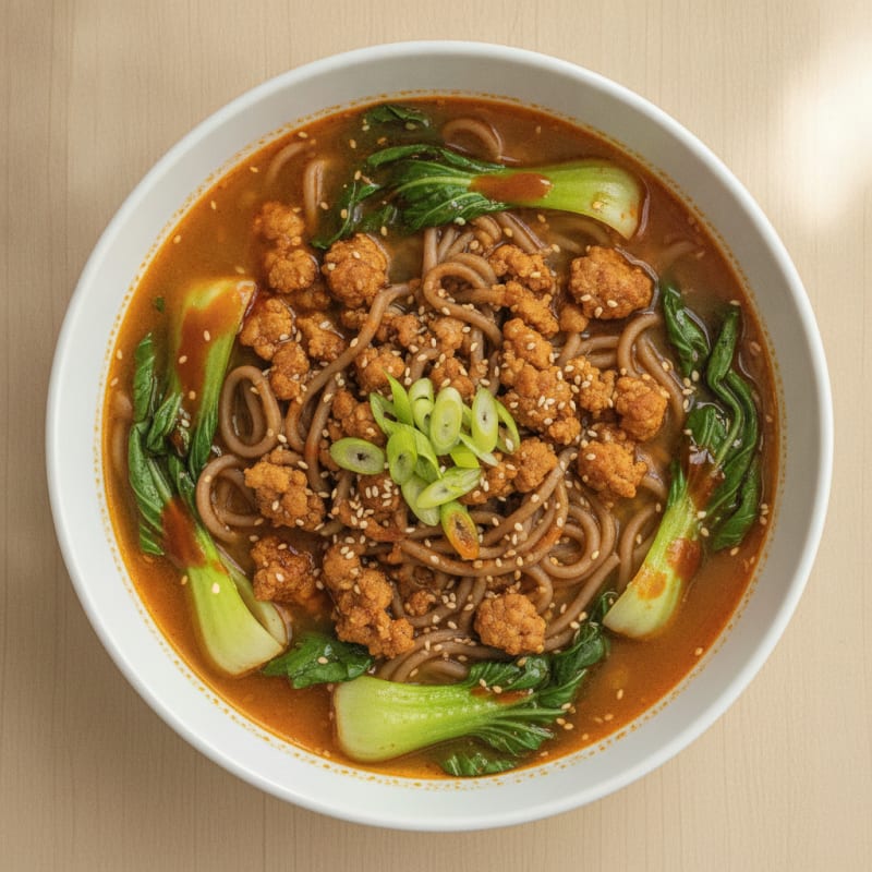 Sriracha Pork Ramen Noodle Soup