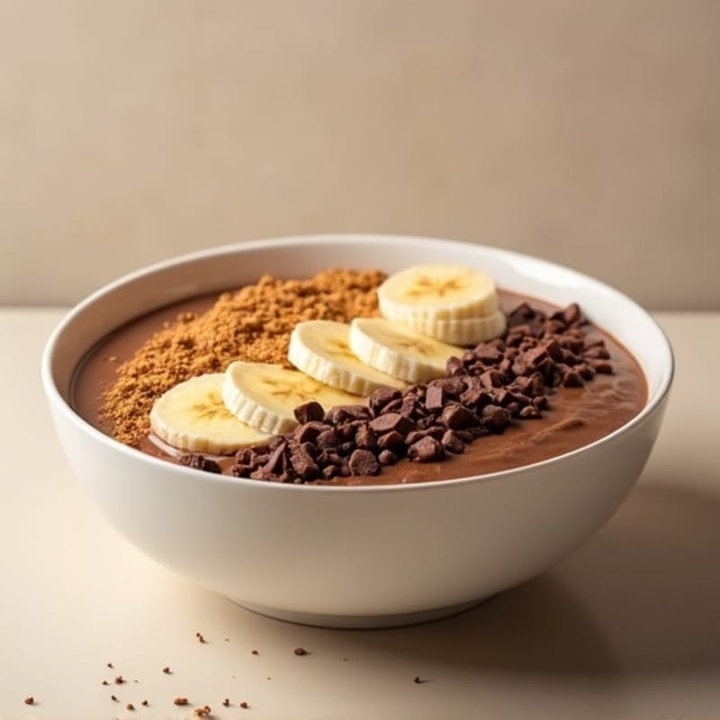Creamy Peanut Butter Chocolate Protein Bowl