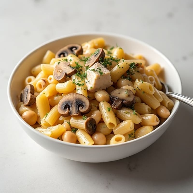 Healthy Creamy Mushroom Truffle Pasta
