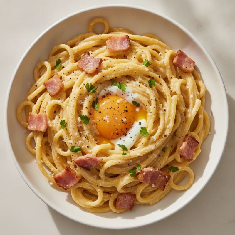 Classic Carbonara with Pancetta and Egg