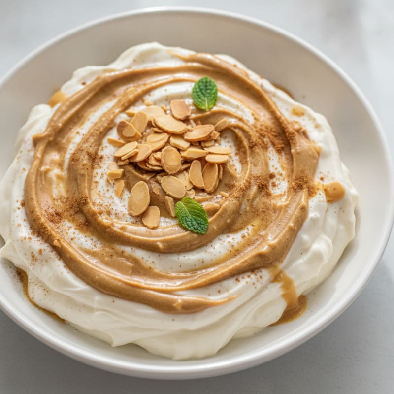 Silky Greek Yogurt Protein Pudding with Almond Butter