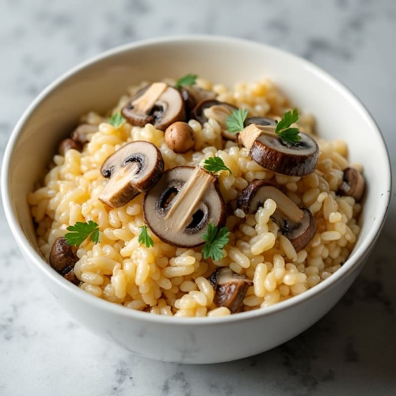 Healthy Creamy Mushroom Risotto
