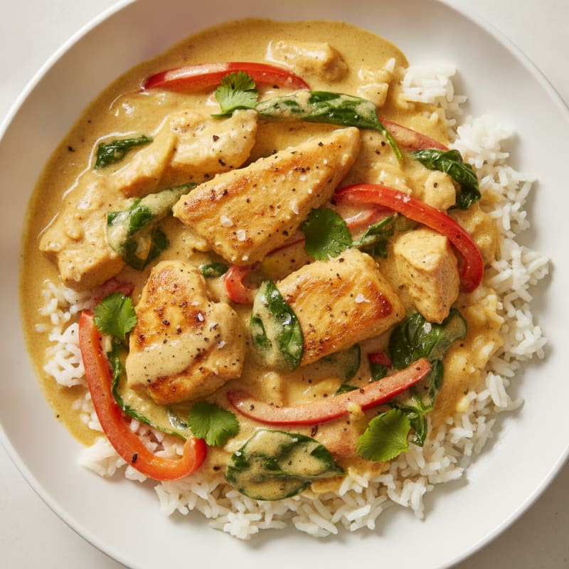 Coconut Chicken Curry with Basmati Rice