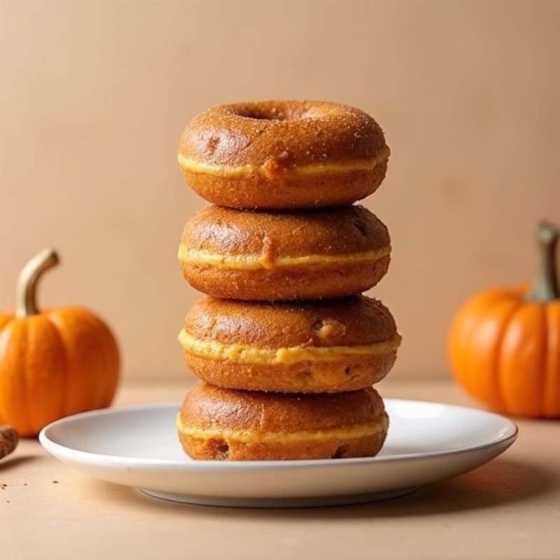 Baked Pumpkin Spice Protein Donuts