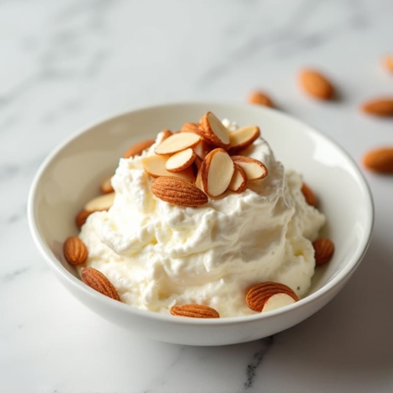 Cottage Cheese with Whey Protein and Sliced Almonds