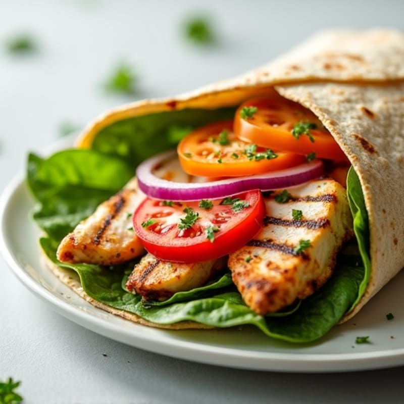 Herb-Grilled Chicken and Fresh Veggie Wrap