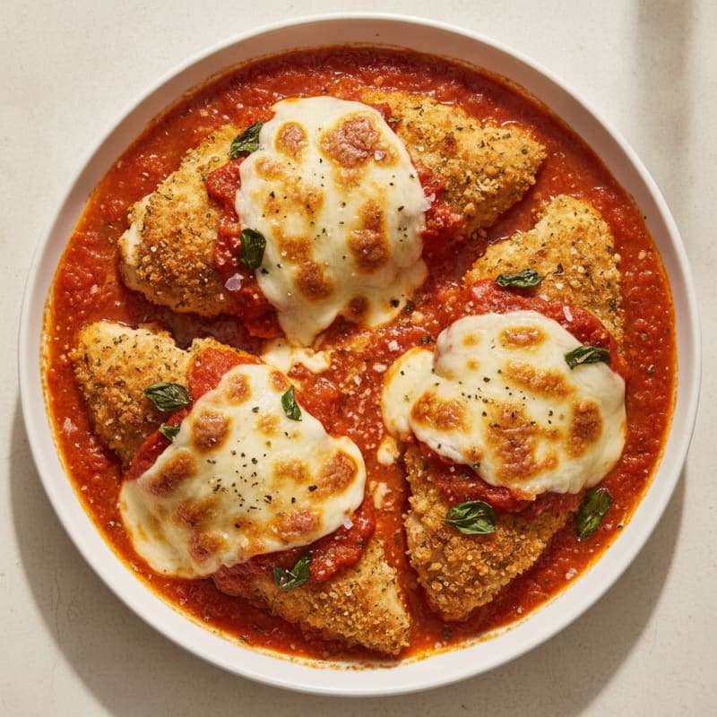 Baked Chicken Parmesan with Marinara