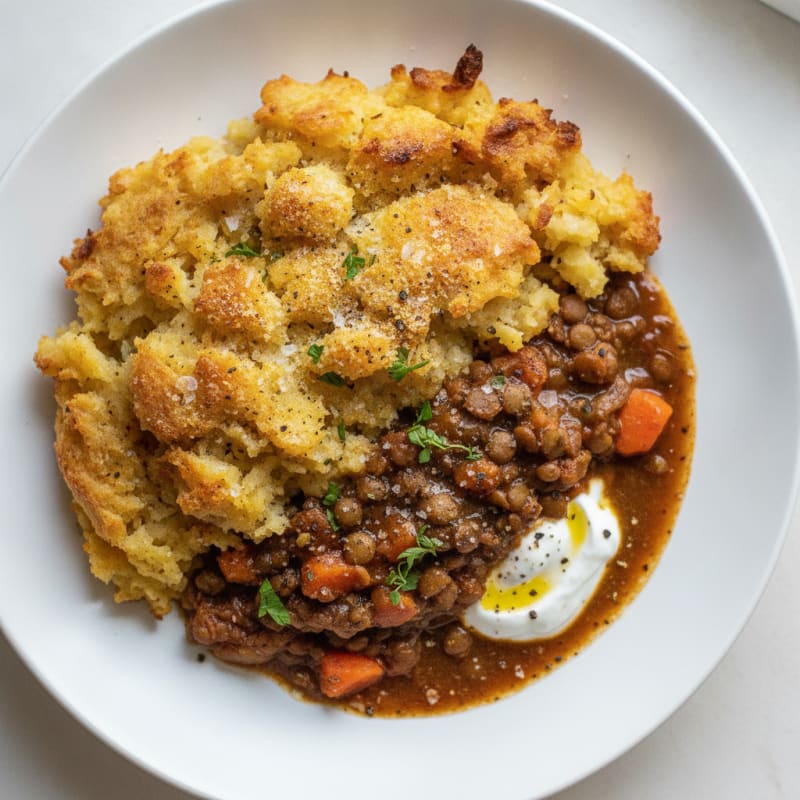 Lentil Shepherd's Pie with Root Vegetable Mash