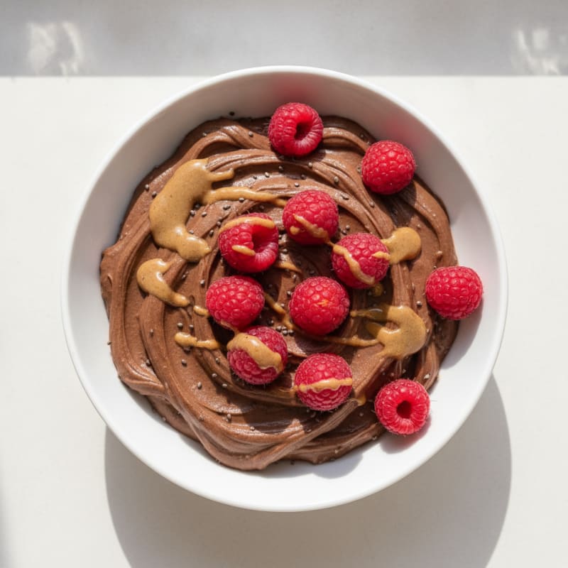 Silky Chocolate Protein Pudding with Greek Yogurt