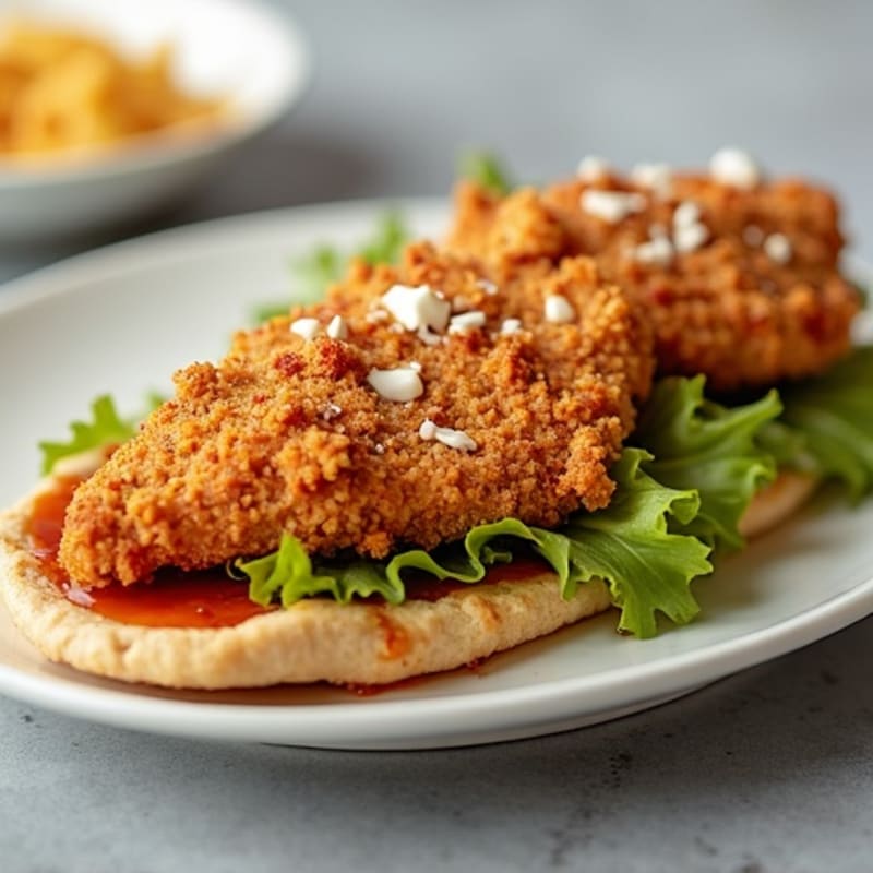 Crispy BBQ Ranch Chicken Flatbread