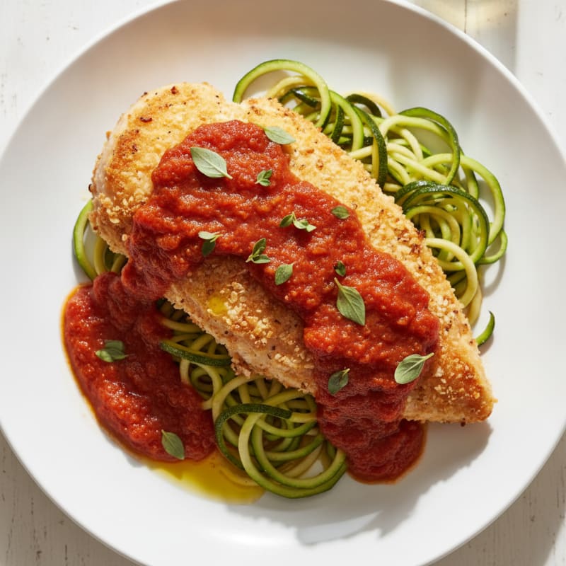 Parmesan-Crusted Chicken with Marinara