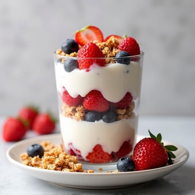 Creamy Greek Yogurt Protein Parfait with Mixed Berries