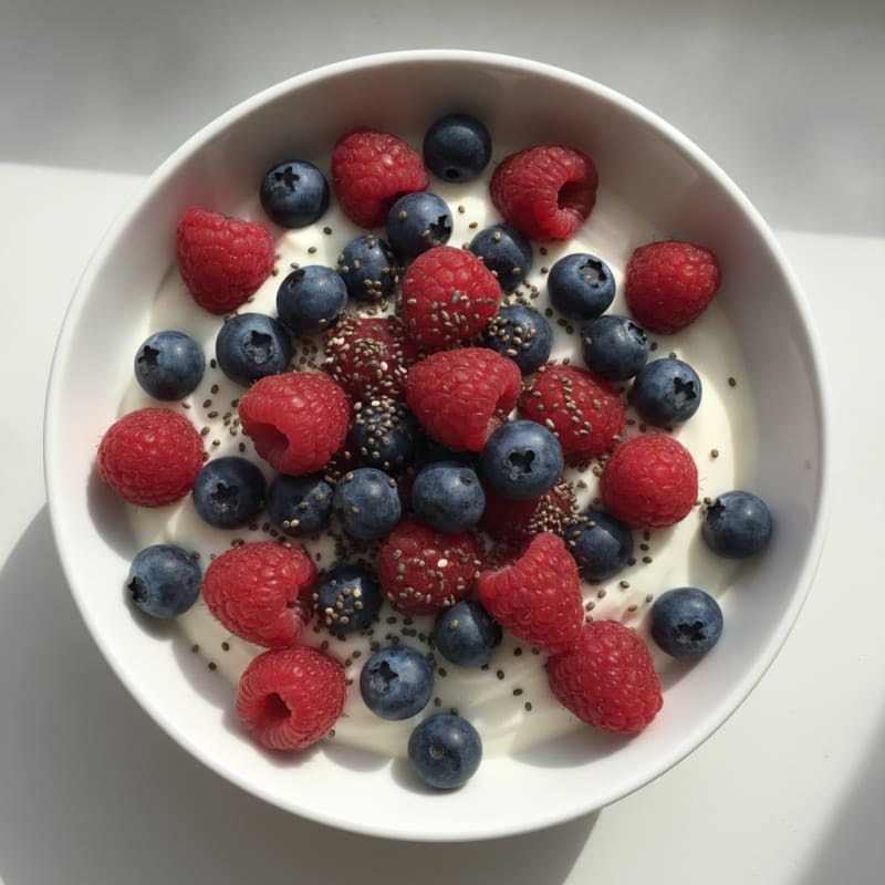 Silky Greek Yogurt Protein Pudding with Berries