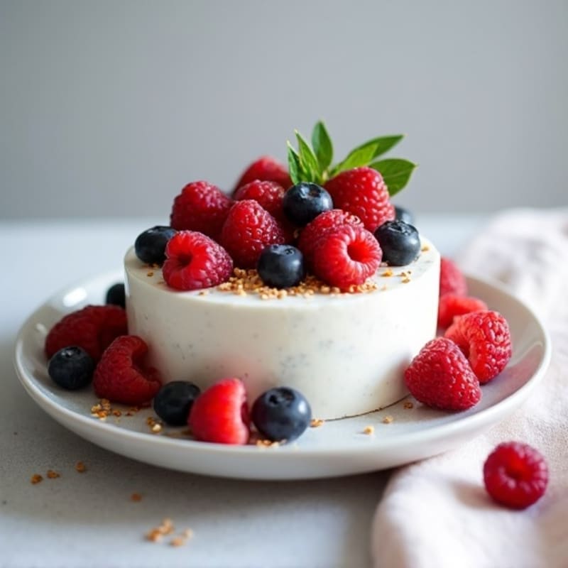 Silky Greek Yogurt Protein Mousse with Mixed Berries