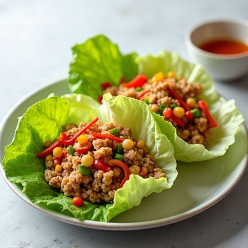 Asian-Spiced Turkey Lettuce Cups with Crunchy Water Chestnuts