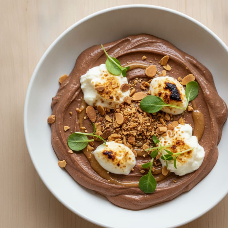 Chocolate Protein Mousse with Silken Tofu and Almond Butter