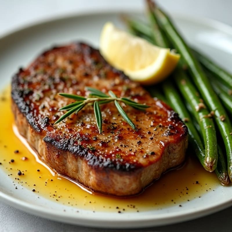 Herb-Crusted Pan-Seared Steak with Garlic Butter