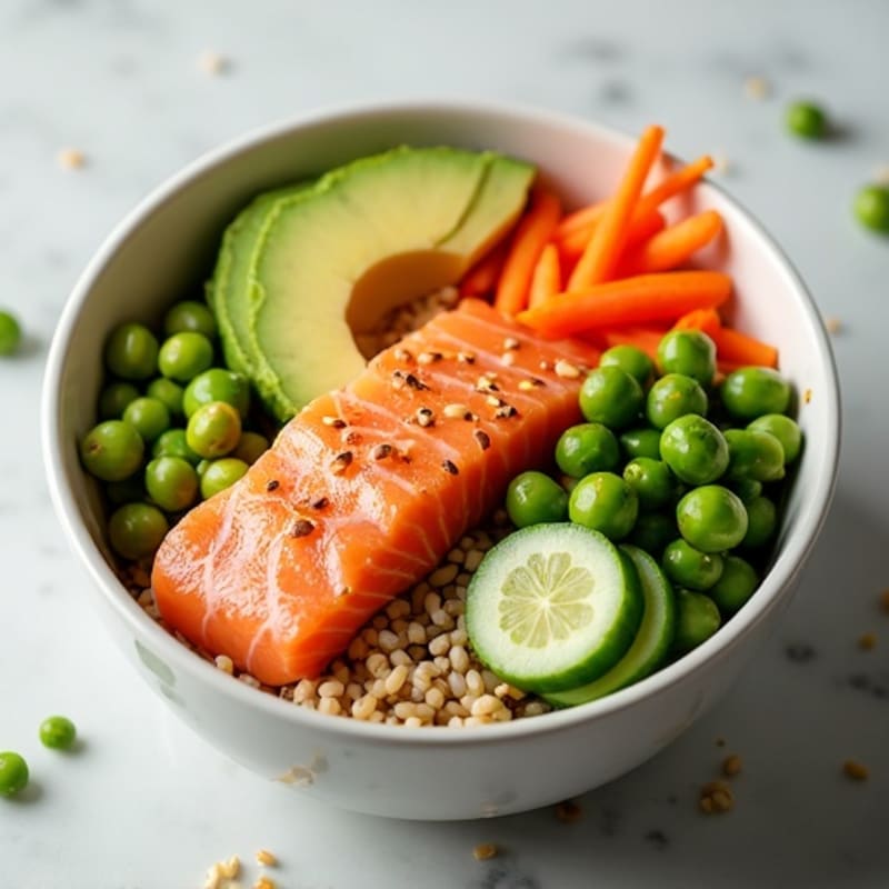 Fresh Salmon and Veggie Sushi Bowl