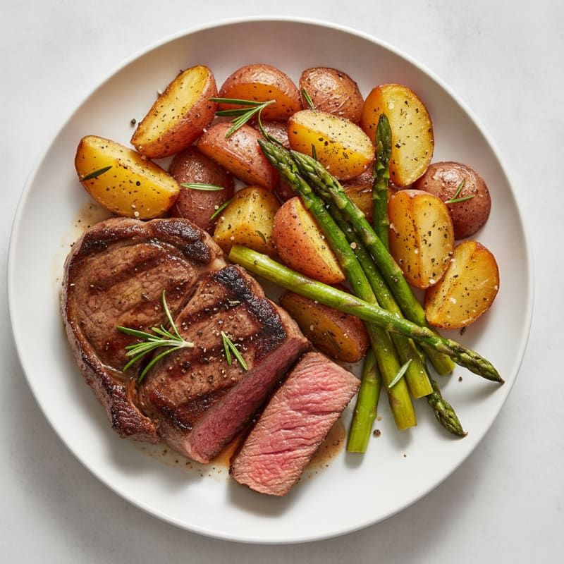 Pan-Seared Steak with Roasted Potatoes