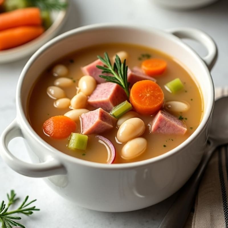 Hearty Smoked Ham and White Bean Soup