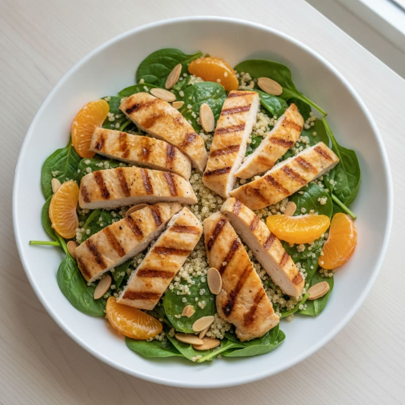 Grilled Chicken and Quinoa Power Salad with Mandarins