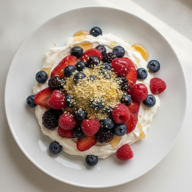 Creamy Greek Yogurt Protein Parfait with Mixed Berries