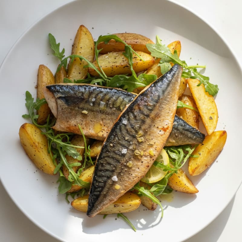 Pan-Seared Mackerel with Roasted Potatoes