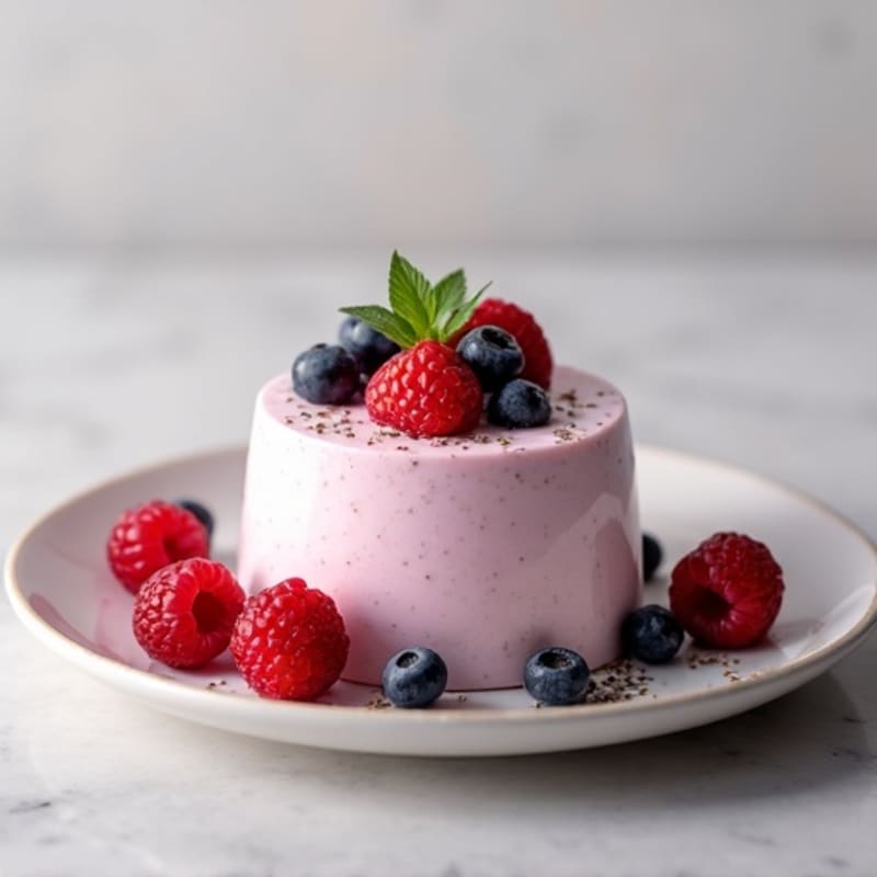 Greek Yogurt Protein Mousse with Mixed Berries