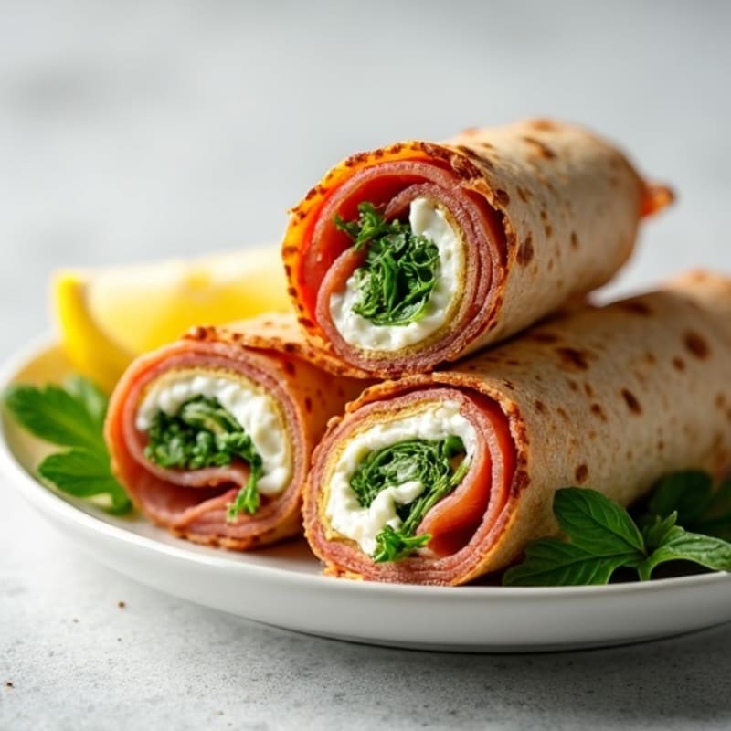 Crispy Prosciutto and Herb-Whipped Ricotta Tortilla Roll-Ups
