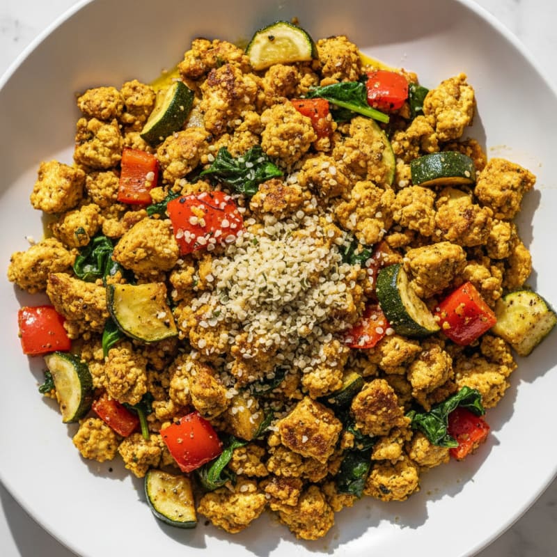 Tofu Scramble with Roasted Vegetables